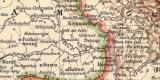 Französisch Indochina historische Landkarte Lithographie ca. 1906
