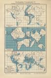Geologische Formationen V. - VI. historische Landkarte Lithographie ca. 1904