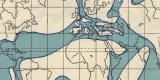 Geologische Formationen V. - VI. historische Landkarte Lithographie ca. 1904