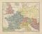 Germanien und die nördlichen Provinzen des Römischen Reiches historische Landkarte Lithographie ca. 1910