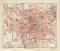 Graz historischer Stadtplan Karte Lithographie ca. 1908