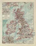 Großbritannien Irland historische Landkarte...