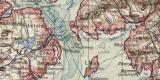 Großbritannien Irland historische Landkarte Lithographie ca. 1908