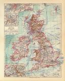 Gro&szlig;britannien Irland historische Landkarte...