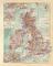 Gro&szlig;britannien Irland historische Landkarte Lithographie ca. 1910