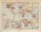 Entwicklung Britisches Kolonialreich historische Landkarte Lithographie ca. 1907