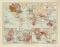Entwicklung Britisches Kolonialreich historische Landkarte Lithographie ca. 1910