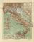 Italien historische Landkarte Lithographie ca. 1907