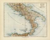 Italien S&uuml;dliche H&auml;lfte historische Landkarte...