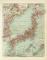 Japan und Korea historische Landkarte Lithographie ca. 1910