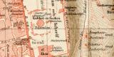 Jerusalem historischer Stadtplan Karte Lithographie ca. 1910
