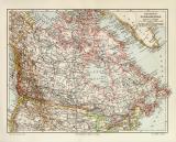 Britisch Nordamerika historische Landkarte Lithographie...