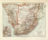 Süd Afrika Kapkolonien historische Landkarte...