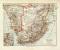 Süd Afrika Kapkolonien historische Landkarte Lithographie ca. 1906