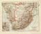Süd Afrika Kapkolonien historische Landkarte Lithographie ca. 1908