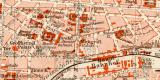 Karlsruhe historischer Stadtplan Karte Lithographie ca. 1912