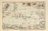 Karolinen Marshall Palau Marianen historische Landkarte...