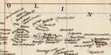 Karolinen Marshall Palau Marianen historische Landkarte Lithographie ca. 1906