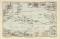 Karolinen Marshall Palau Marianen historische Landkarte Lithographie ca. 1912