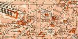 Kassel historischer Stadtplan Karte Lithographie ca. 1912