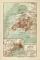 Kiautschou Tsing Tau Umgebung historischer Stadtplan Karte Lithographie ca. 1908
