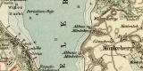 Kieler Hafen historischer Stadtplan Karte Lithographie...