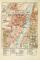 Koblenz historischer Stadtplan Karte Lithographie ca. 1910