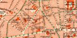 Köln historischer Stadtplan Karte Lithographie ca. 1908