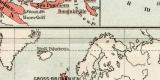 Kolonien I. - II. historische Landkarte Lithographie ca. 1908