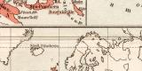 Kolonien I. - II. historische Landkarte Lithographie ca. 1910