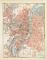 Lyon historischer Stadtplan Karte Lithographie ca. 1908