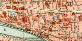 Magdeburg historischer Stadtplan Karte Lithographie ca. 1909