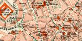 Mailand historischer Stadtplan Karte Lithographie ca. 1909