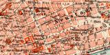 Mainz historischer Stadtplan Karte Lithographie ca. 1909