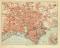 Marseille historischer Stadtplan Karte Lithographie ca. 1908