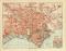 Marseille historischer Stadtplan Karte Lithographie ca. 1909