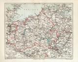 Mecklenburg Schwerin Strelitz historische Landkarte...