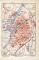 Metz historischer Stadtplan Karte Lithographie ca. 1908
