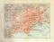 Neapel + Umgebung historischer Stadtplan Karte Lithographie ca. 1908