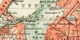 New York historischer Stadtplan Karte Lithographie ca. 1909