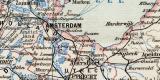 Niederlande historische Landkarte Lithographie ca. 1908