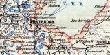 Niederlande historische Landkarte Lithographie ca. 1909