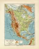 Nord Amerika Fl&uuml;&szlig;e &amp; Gebirge historische...