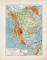 Nord Amerika Flüße & Gebirge historische Landkarte Lithographie ca. 1908