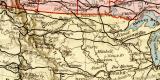 Nord Amerika Politische Übersicht historische Landkarte Lithographie ca. 1912
