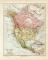 Nord Amerika Politische &Uuml;bersicht historische Landkarte Lithographie ca. 1912