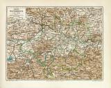 Ober &Ouml;sterreich historische Landkarte Lithographie...