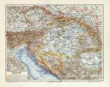 &Ouml;sterreich Ungarn Monarchie historische Landkarte...