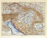 Österreich Ungarn Monarchie historische Landkarte...