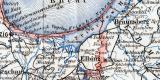 Ost &amp; Westpreussen historische Landkarte Lithographie...